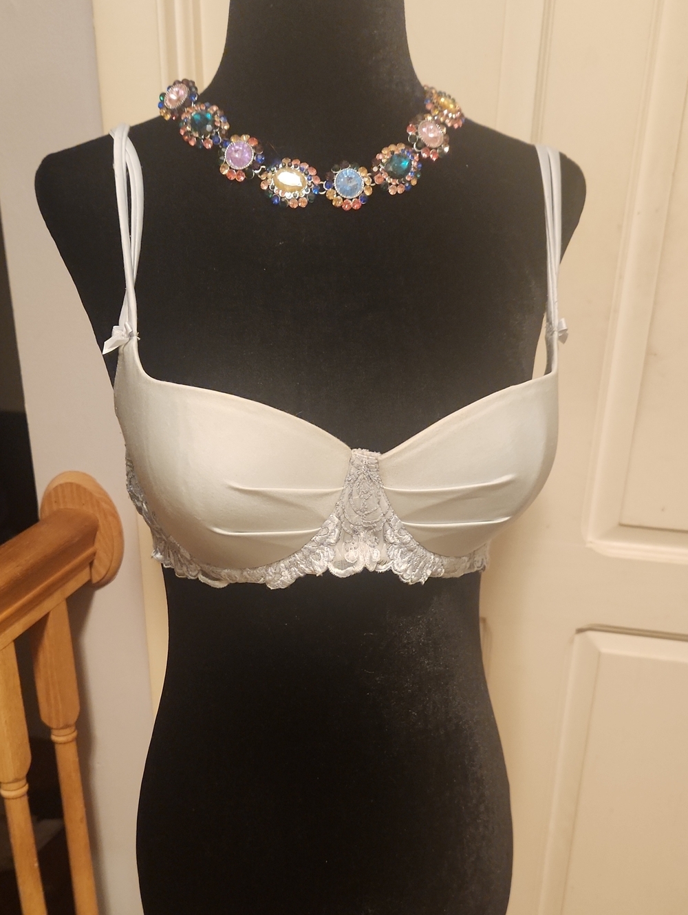 Lace-Trim Balconette Bra - Elegant Everyday Support Size 36B